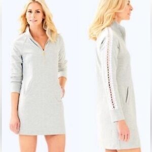 Lilly Pulitzer Skipper Popover Dress small embroidered‎ coastal preppy resort